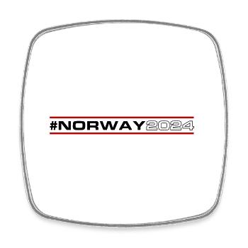 Norwegen 2024 - Viereckiger Kühlschrankmagnet - Weiß - Vorne