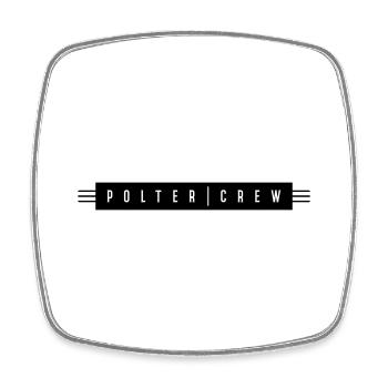 Polter Crew Verlobung Hochzeit - Viereckiger Kühlschrankmagnet - Weiß - Vorne