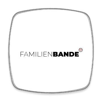 Familienbande - Viereckiger Kühlschrankmagnet - Weiß - Vorne