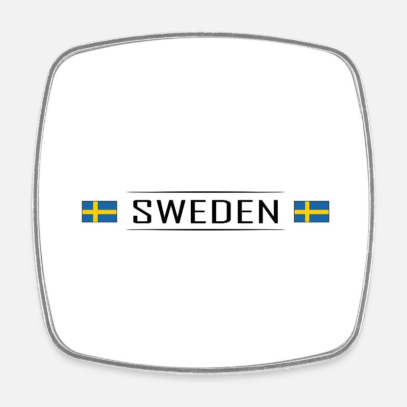 Suède Pays Suède Scandinavie Vacances - Magnet carré - blanc