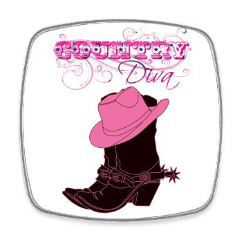 Country Queen - Square fridge magnet - white - Front
