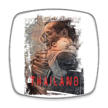 Thaïlande - Magnet carré - blanc - Devant