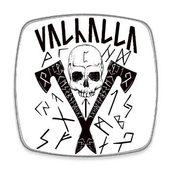 Valhalla Runes - Viereckiger Kühlschrankmagnet - Weiß - Vorne