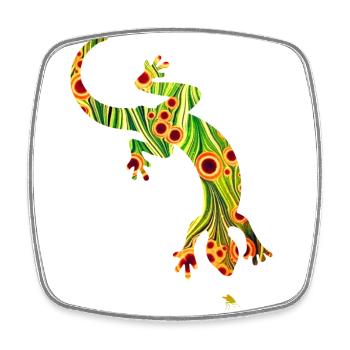 Lizard E 110 - Square fridge magnet - white - Front