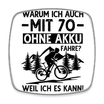70 Geburtstag Fahrrad 70 Jahre Radfahrer - Viereckiger Kühlschrankmagnet - Weiß - Vorne