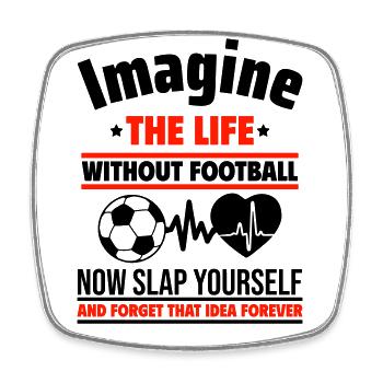 Cadeau de fête des pères, Football - Magnet carré - blanc - Devant