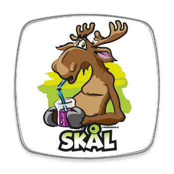 Funny Moose Sweden Scaly Blueberries Comic - Square fridge magnet - white - Front