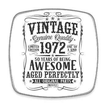 Vintage 1972 Vintage 50 Cadeau d’anniversaire - Magnet carré - blanc - Devant