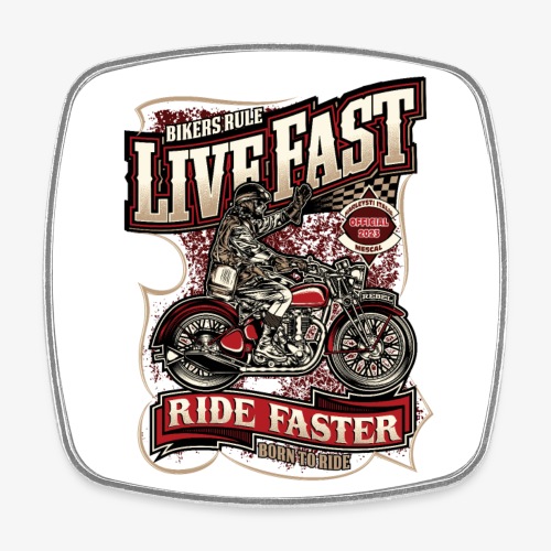 Born To Ride - Harleysti Italia Official 2023 - Fyrkantig kylskåpsmagnet