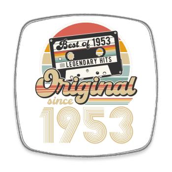 1953 Vintage Vintage Anniversaire Rétro Cadeau - Magnet carré - blanc - Devant