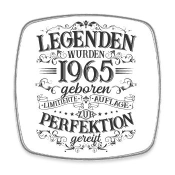 Jahrgang 1965 geboren Legenden Geburtstag Geschenk - Viereckiger Kühlschrankmagnet - Weiß - Vorne