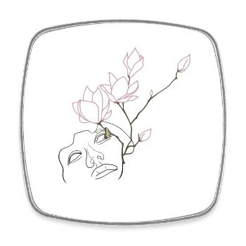 Aus dem Chaos entsteht der Lotus - Viereckiger Kühlschrankmagnet - Weiß - Vorne