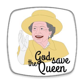 Queen Elizabeth II - Square fridge magnet - white - Front