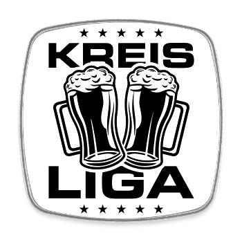 Kreis Liga - Viereckiger Kühlschrankmagnet - Weiß - Vorne