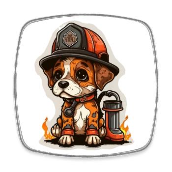 Hot Hero - Square fridge magnet - white - Front