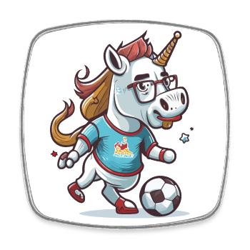 Magical Goals - Square fridge magnet - white - Front