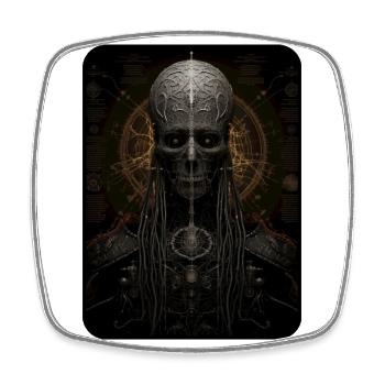 Alien Anatomy - Square fridge magnet - white - Front