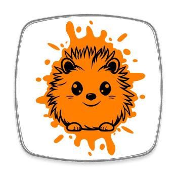 Igel Tier Baby - Viereckiger Kühlschrankmagnet - Weiß - Vorne