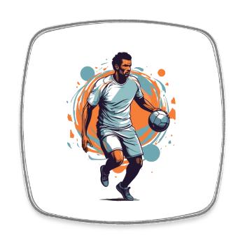 Handballspieler Streetwear Ikonischer Style - Viereckiger Kühlschrankmagnet - Weiß - Vorne