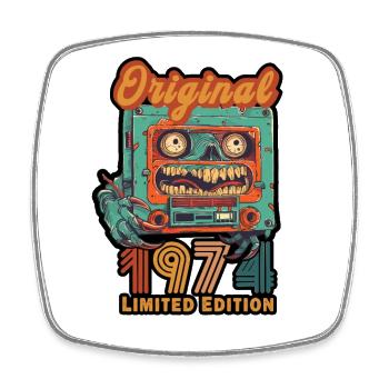 Original 1974 édition limitée cassette anniversaire - Magnet carré - blanc - Devant