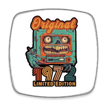 1972 Original Limited Edition Cassette anniversaire - Magnet carré - blanc - Devant