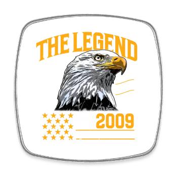 Vintage 2009 Man Myth Legend Birthday - Square fridge magnet - white - Front