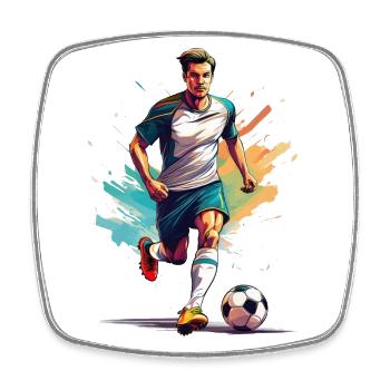 Football – Cadeau pour les joueurs de football - Magnet carré - blanc - Devant