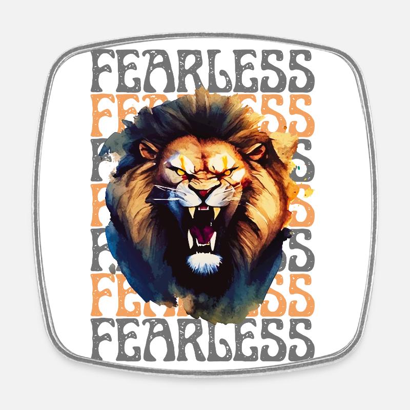 Fearless Attitude - Square fridge magnet - white