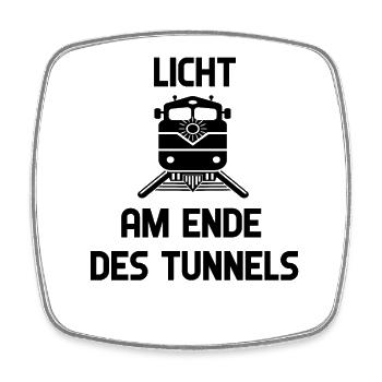 Licht am Ende des Tunnels - Viereckiger Kühlschrankmagnet - Weiß - Vorne