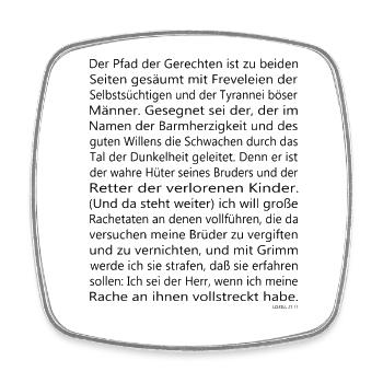Hesekiel ezekiel 25-17 Bibel - Viereckiger Kühlschrankmagnet - Weiß - Vorne