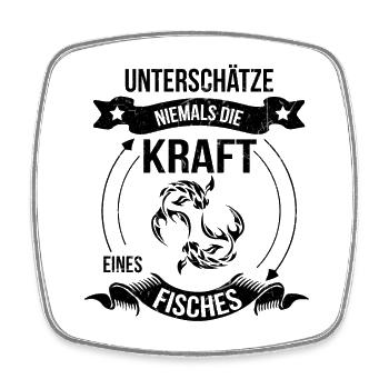 Geburtstag Fische Sternzeichen lustige Sprüche - Viereckiger Kühlschrankmagnet - Weiß - Vorne