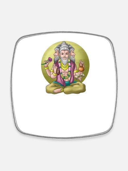 Indien Inder Hindu Stolz Brahma Gott I Geschenk - Viereckiger Kühlschrankmagnet - Weiß