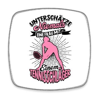 Tennisspielerin Tennisschläger Tennis Geschenk - Viereckiger Kühlschrankmagnet - Weiß - Vorne