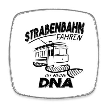 Straßenbahn fahren ist meine DNA - Viereckiger Kühlschrankmagnet - Weiß - Vorne