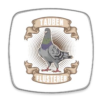 Tauben Flüsterer - Viereckiger Kühlschrankmagnet - Weiß - Vorne