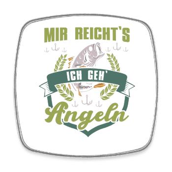 Mir Reichts Ich Geh Angeln - Viereckiger Kühlschrankmagnet - Weiß - Vorne