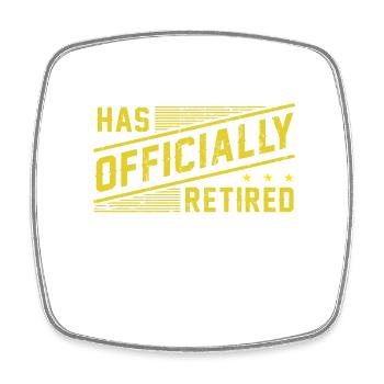 The Legend Has Officially Retired - Viereckiger Kühlschrankmagnet - Weiß - Vorne