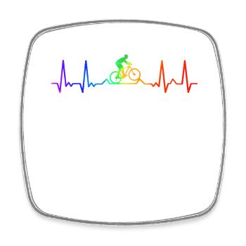 Enduro MTB Mountain Bike Riding - Square fridge magnet - white - Front