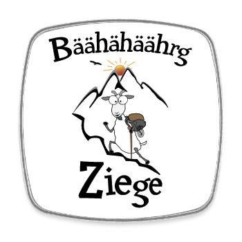 Bergziege - Viereckiger Kühlschrankmagnet - Weiß - Vorne