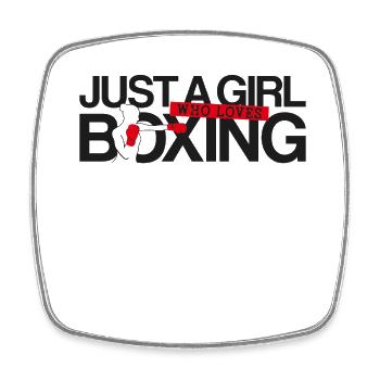 Boxe Vintage Juste Une Fille Qui - Magnet carré - blanc - Devant