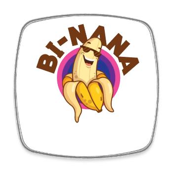 Bisexual Bi Pride Flag Pun Banana - Viereckiger Kühlschrankmagnet - Weiß - Vorne