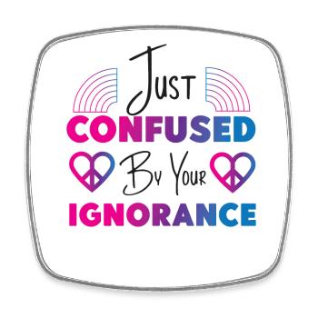 Bisexual Bi Pride Flag Just - Viereckiger Kühlschrankmagnet - Weiß - Vorne
