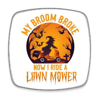 Lawn Mower Mowing Dad Father - Square fridge magnet - white - Front