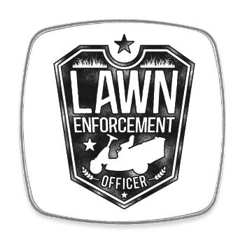 Lawn Mower Mowing Dad Father - Square fridge magnet - white - Front