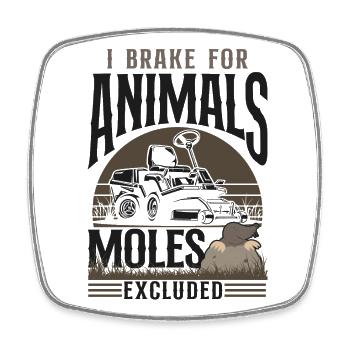 Lawn Mower Mowing Dad Father - Square fridge magnet - white - Front