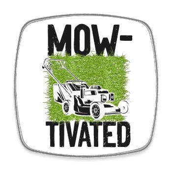 Lawn Mower Mowing Dad Father - Square fridge magnet - white - Front