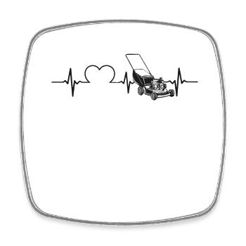 Lawn Mower Mowing Dad Father - Square fridge magnet - white - Front