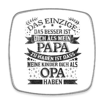 Tolles T-Shirt für Opa und Großvater mit Stolz - Viereckiger Kühlschrankmagnet - Weiß - Vorne