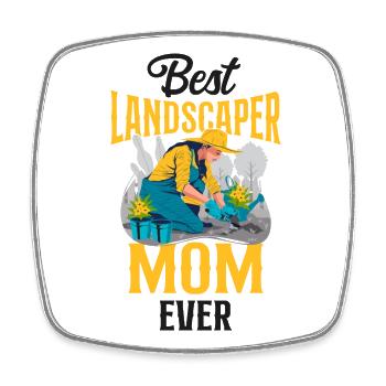 Landscaper Landscaping Landscape - Square fridge magnet - white - Front