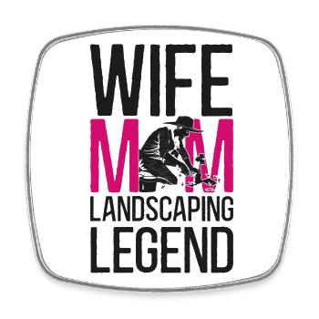 Landscaper Landscaping Landscape - Square fridge magnet - white - Front